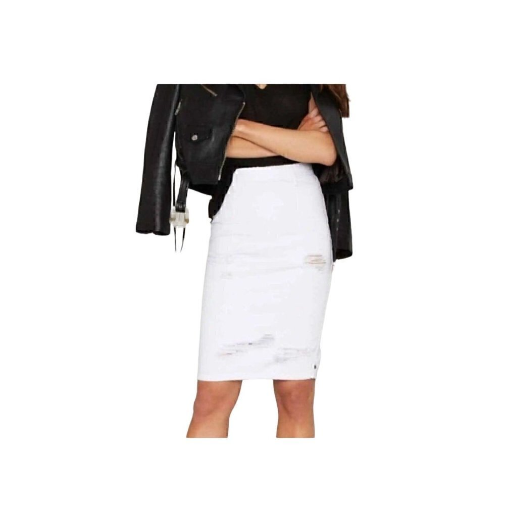 Women's One Teaspoon White Beauty Freelove Denim Skirt, 26, Small, 2-4 - Picture 12 of 14